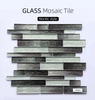 Azulejo de mosaico de vidrio brillante para salpicaduras de cocina para pared de baño