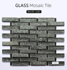 Tira de mosaico de aluminio cepillado Mosaico de metal Azulejo de mosaico de vidrio de metal metálico