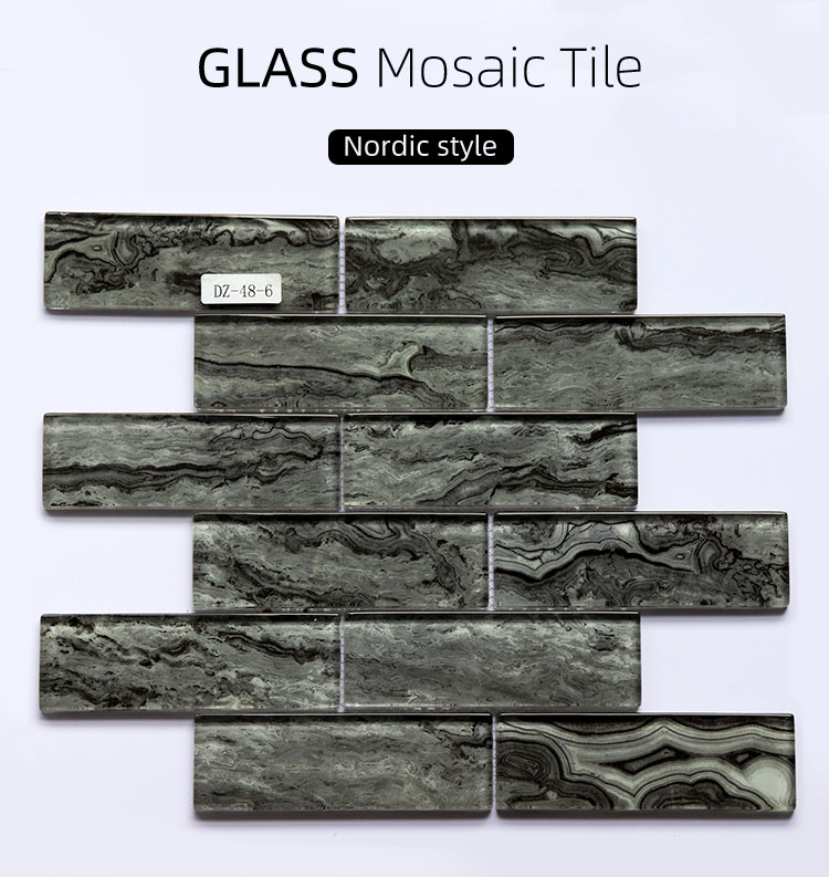 Fabricación en China de mosaico de cristal de nuevo diseño para decoración de paredes
