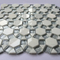 Azulejos de mosaico de vidrio biselado para salpicaduras de pared Mármol blanco mezclado 300 X 300