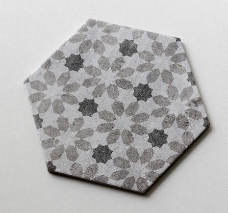 Azulejo de cerámica hexagonal de 200 * 230 mm Backsplash / Azulejo de pared de mosaico de cerámica