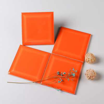 Tejas modernas anaranjadas 10x10, baldosa cerámica decorativa 4x4 de la pared de la cocina de Sun Orange
