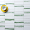 Decoración de fondo de 5*20 cm Efecto de pintura china Tile de pared glaseada verde