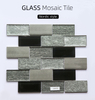 Cuarto de baño de azulejos de mosaico de vidrio 3D de pared contra salpicaduras de cocina de último diseño