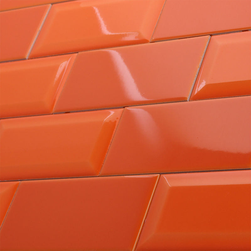 El cuarto de baño impermeable anaranjado teja la teja del estilo del subterráneo de los 7.5x15cm resistente al ácido