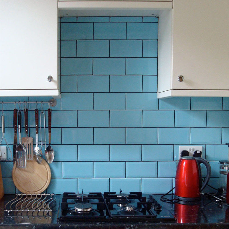 Azulejo moderno antideslizante para salpicaduras de cocina 100x200 acabado plano / biselado