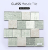 Azulejo de mosaico de piedra de mezcla de vidrio de diseño colorido Fctory para pared