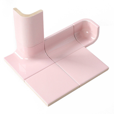 Decoración para el hogar Cintura - Línea Cenefa de cerámica Azulejo Color rosa